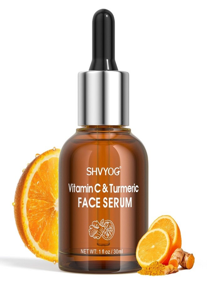 SHVYOG Vitamin C Face Serum with Turmeric for Uneven Skin Tone, Vitamin C & Turmeric Serum for Anti-Aging, Hydrating and Improving Dull Skin 1 Fl Oz - Image 1